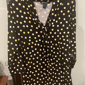 Faith & Zoe Black Polka Dot Blouse